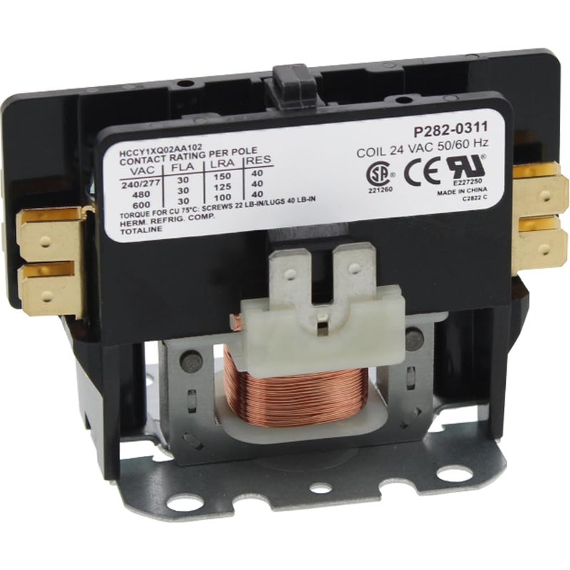 CARRIER HN51KC024 Alternate for 310015Q228 1 Pole 24 VAC Coil 30 AMPS 5060 HZ CONTACTOR