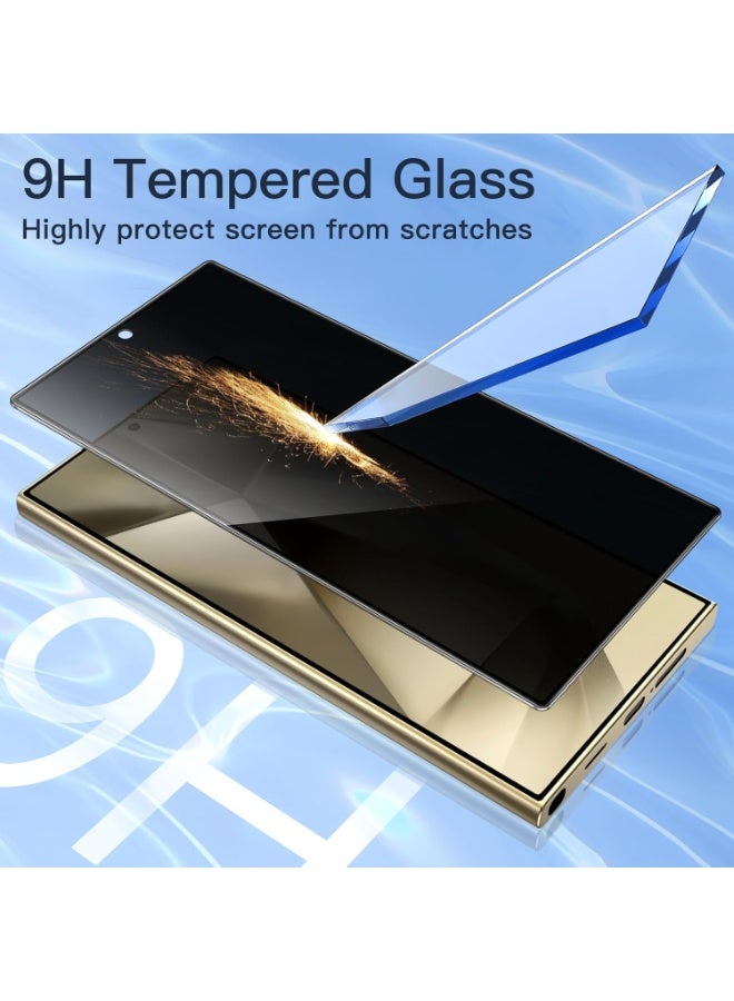 يويو تيك واقي شاشة لهاتف Samsung Galaxy S24 Ultra: زجاج مقسّى (Tempered Glass) مانع للتجسس (للحفاظ على الخصوصية) بصلابة 9H، دقة عالية (HD)، ومقاوم للخدش؛ مخصص لهاتف Samsung Galaxy S24 Ultra 5G (مقاس 6.88 بوصة، إصدار 2024). - Image 4