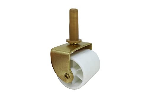 Shepherd Hardware 9535 2-1/8-Inch White Bed Rollers with Stem and Socket, 2-Pack - Image 1