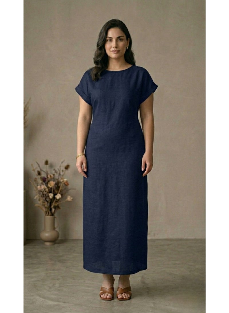 طقم عباية داخلية CEY فاخر من MA، فستان ماكسي نسائي طويل ومحتشم، كاجوال/رسمي تحت العباية (جلابية)، مريح ذو ملمس ناعم على الجسم، قماش جيد التهوية ومناسب للارتداء في جميع الفصول (المقاسات من S إلى XL). - Image 4