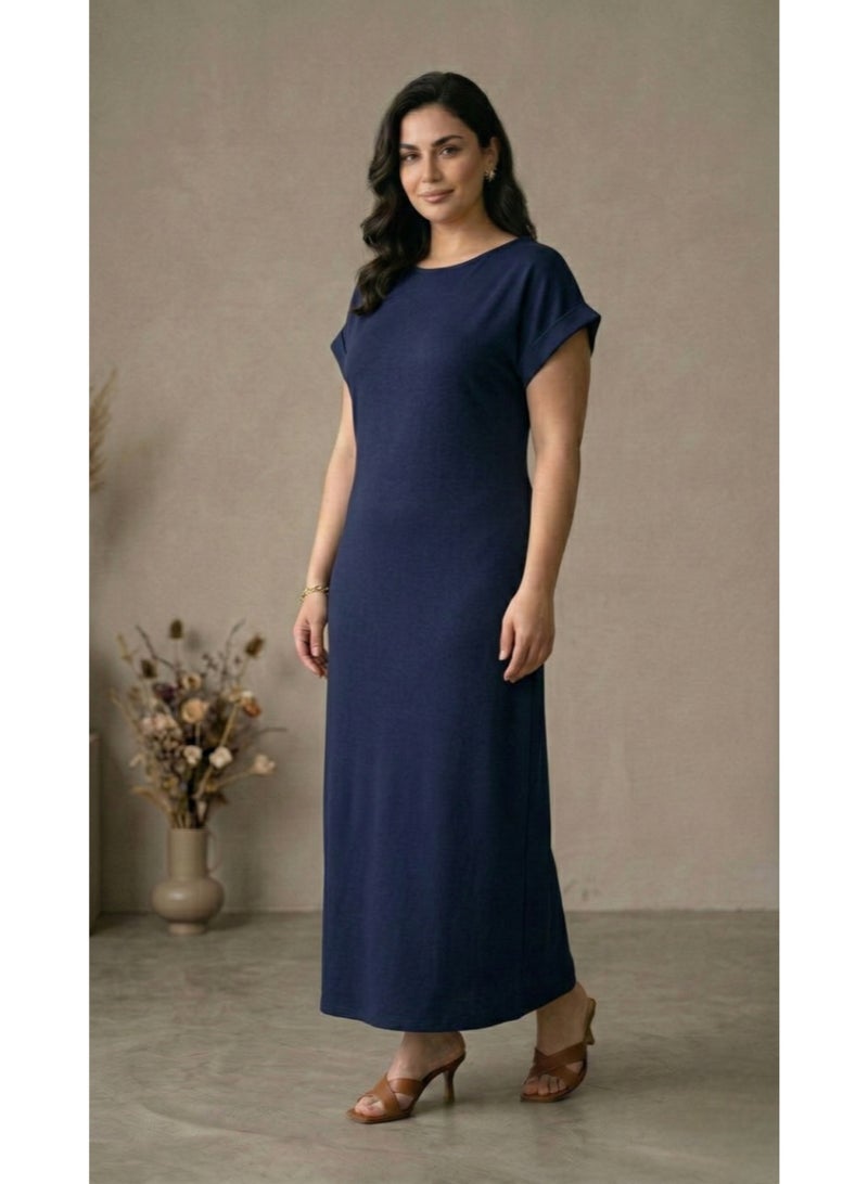 طقم عباية داخلية CEY فاخر من MA، فستان ماكسي نسائي طويل ومحتشم، كاجوال/رسمي تحت العباية (جلابية)، مريح ذو ملمس ناعم على الجسم، قماش جيد التهوية ومناسب للارتداء في جميع الفصول (المقاسات من S إلى XL). - Image 5