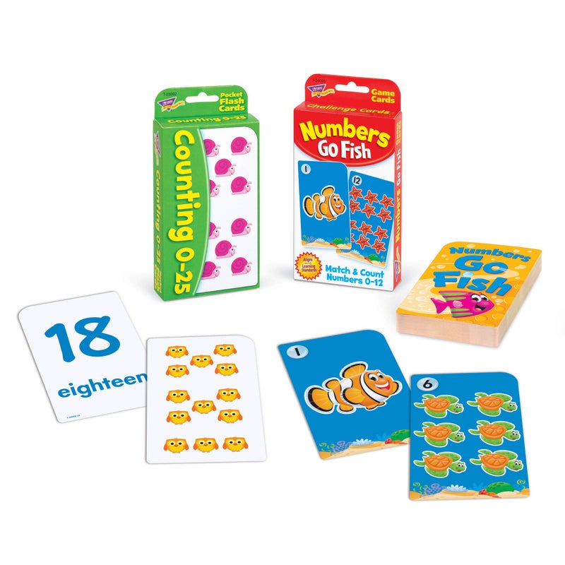 TREND ENTERPRISES Counting Fun Learn Play Bundle Includes Counting 025 Flash Cards Numbers Go Fish Game Cards Aligns with Learning Standards 56 TwoSided Cards in Each Set For Ages 3 and Up - Image 4