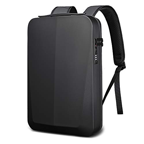 BANGE 1 Compartment Laptop Backpack Unisex Carry On Eva Antitheft Usb Waterproof Laptop Bag, Black, Large, 10.8 L - Image 1