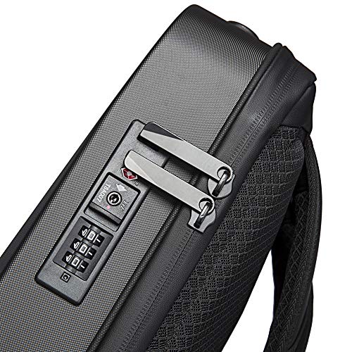 BANGE 1 Compartment Laptop Backpack Unisex Carry On Eva Antitheft Usb Waterproof Laptop Bag, Black, Large, 10.8 L - Image 5