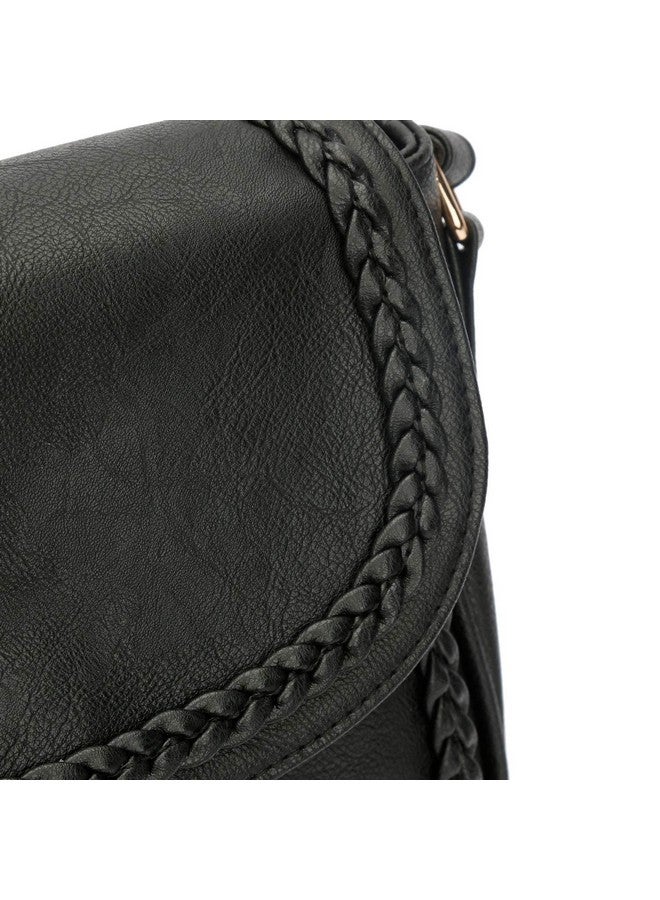 kkxiu Casual Flap Saddle Crossbody Bags For Women Purses And Handbags With Tassel (Zblack) - Image 2