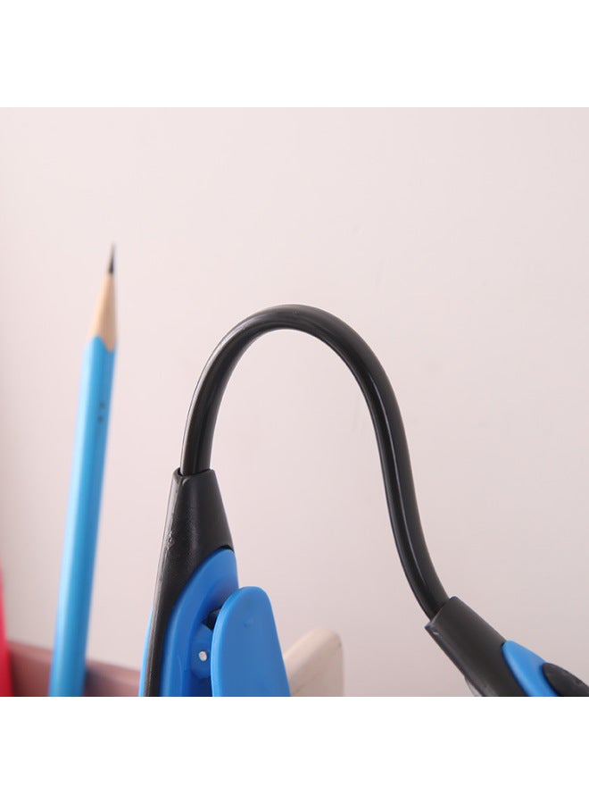 Foldable Nightlight With Clip Bendable Home Lighting With Clip Mini Portable Night Reading Lamp For Students-Color:Grey  - Image 5