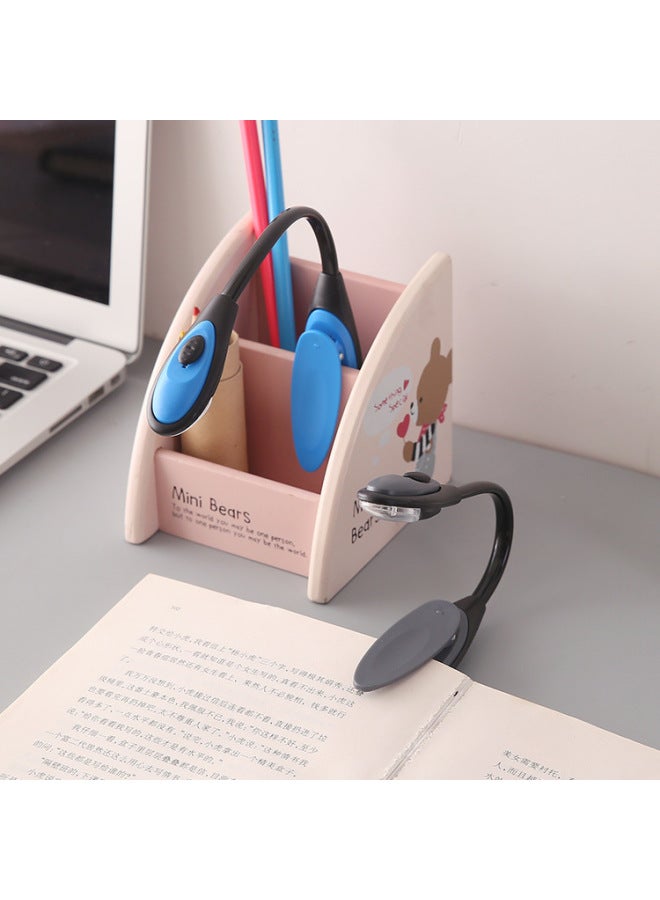 Foldable Nightlight With Clip Bendable Home Lighting With Clip Mini Portable Night Reading Lamp For Students-Color:Grey  - Image 4