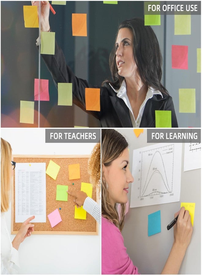 Vanpad Sticky Notes 3x3 Inches,Bright Colors Self-Stick Pads, Easy to Stick for Home, Office, Notebook (24) - Image 4