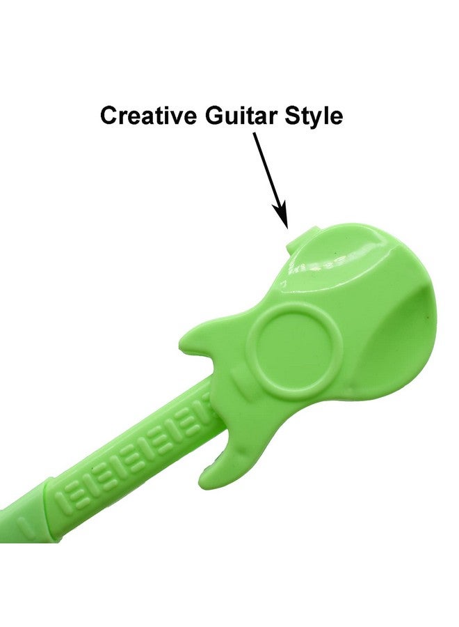 Maydahui 24 Pcs Mini Guitar Ballpoint Pens Novelty Music Pen Candy Color Simple Style Blue Ink For School Students Party  - Image 3