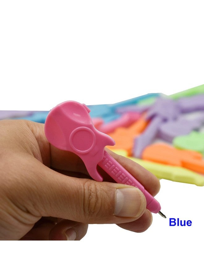 Maydahui 24 Pcs Mini Guitar Ballpoint Pens Novelty Music Pen Candy Color Simple Style Blue Ink For School Students Party  - Image 5