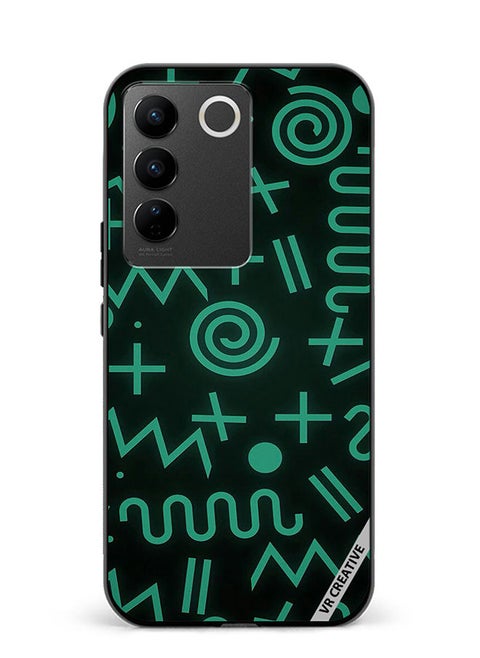 Protective Case Cover For Vivo V27 Pro Geometry Shapes Abstract Design Multicolour