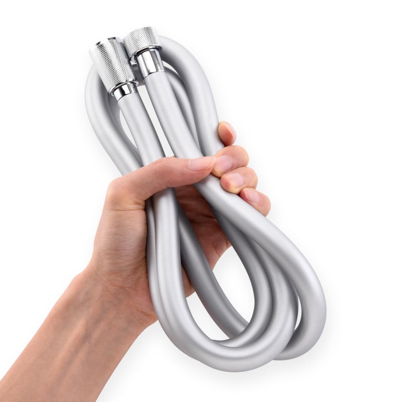 Jasya Silicone Shower Hose Extra LongExplosion Proof Anti Winding Showerhead HoseUsed In Showerheads Spray Bidet Bathing Toilet Cleaning Flexible RV Shower Hoses Replacement Silver 59 In