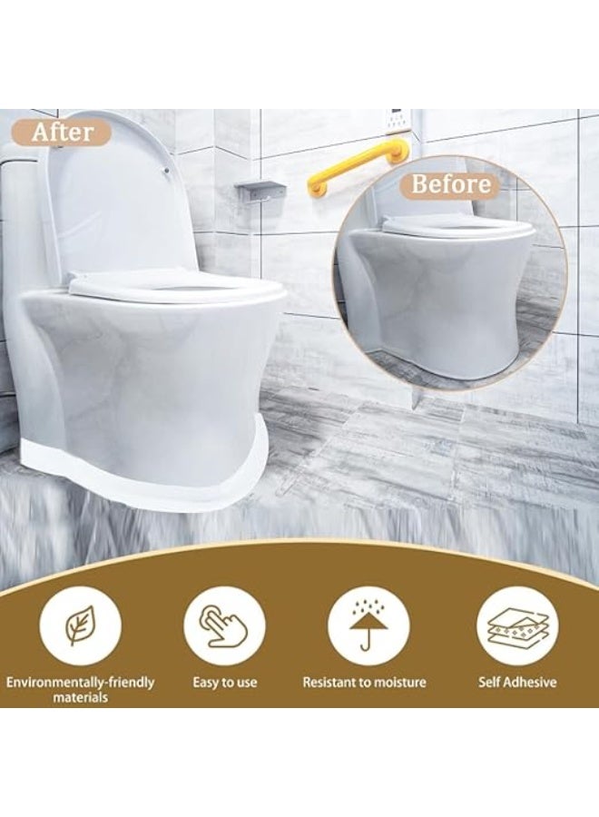 شريط سيليكون ذاتي اللصق المقاوم للماء 3.2 قدم أبيض قابل للتقشير واللصق لمشاريع الحمام، بلاط الأرضيات، ورق الجدران، المرحاض، حوض الاستحمام، جدار الدش، حواف الجدران، سهل وسريع التركيب، مناسب للمستأجرين - Image 4