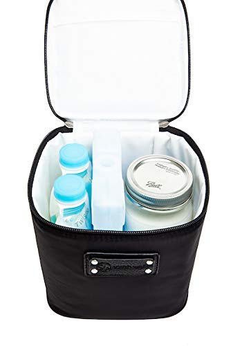 Sarah Wells Cold Gold Breastmilk Cooler Bag with Safety Tested Ice Pack – Insulated Milk Storage for Work, Travel & Daycare – Fits Bottles & Pump Parts – Durable, Washable (Black) - Image 2