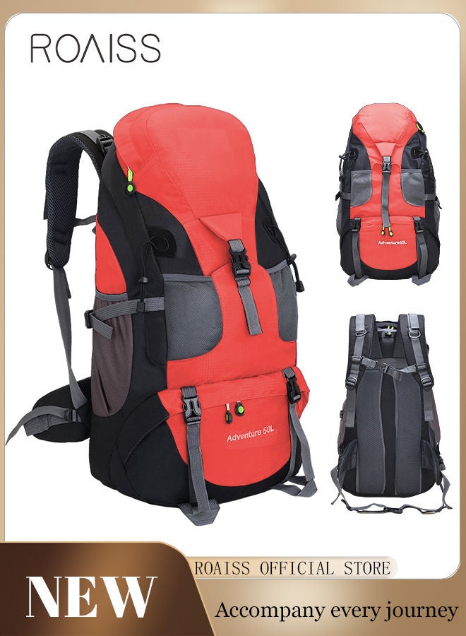 roaiss Multifunctional Outdoor Backpack Double Shoulder Bag Men and Women Hiking Sports Travel Mountaineering Bag Large Capacity Leisure Travel Bag  - Image 1