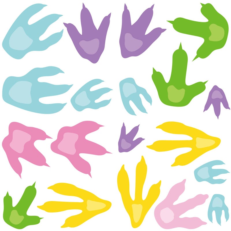 Fumete 48 Pcs Dinosaur Footprint Stickers Wall Decals for Floor Removable Dinosaur Feet Decor for Bedroom Bathroom Room Decor Nursery Birthday Party - Image 2