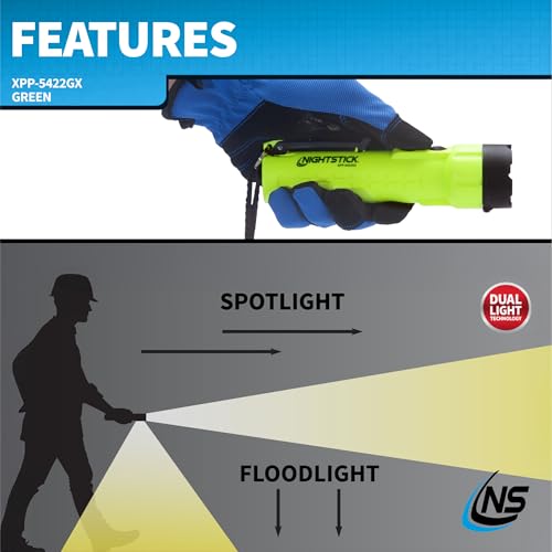Nightstick XPP-5422GX Intrinsically Safe Dual-Light Flashlight, Green/Black - Image 3
