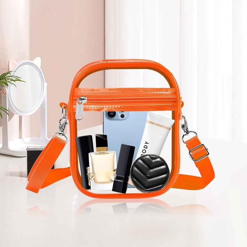 Fibrdoo Clear Crossbody Purse Bag, Clear Bag Stadium Approved with Front Pocket for Concerts Sports Festivals - Image 4