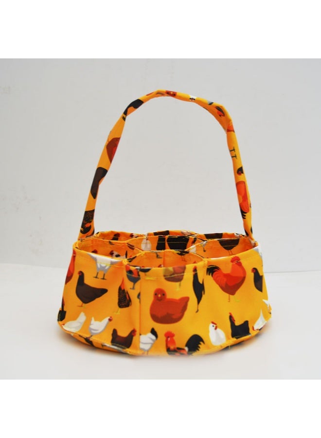 Egg Collecting Basket Bag, Gathering Large Egg Holder with 7 Pouches, Durable Canvas Apron Collector Container Baskets - Image 2