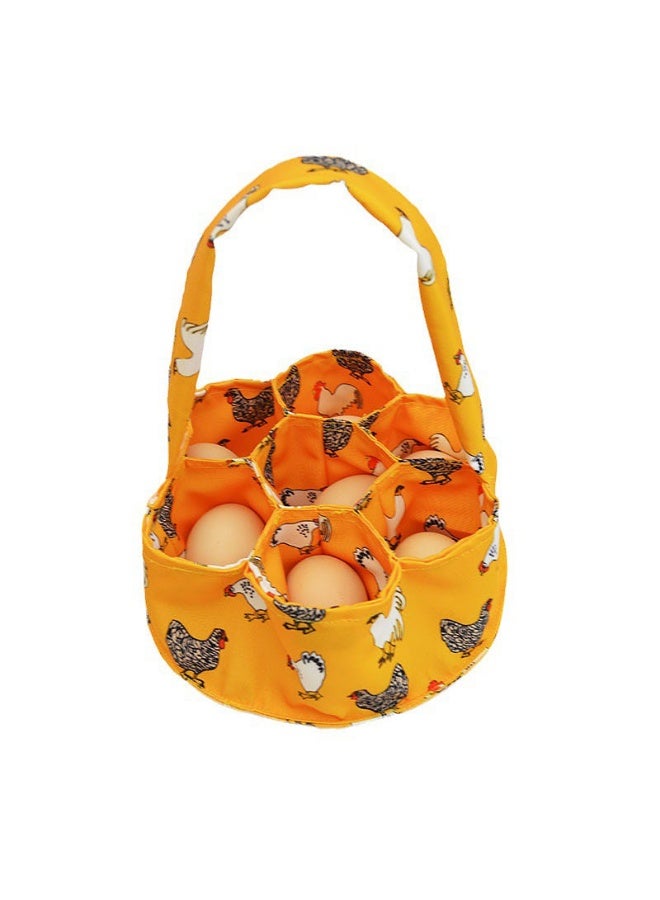Egg Collecting Basket Bag, Gathering Large Egg Holder with 7 Pouches, Durable Canvas Apron Collector Container Baskets - Image 3