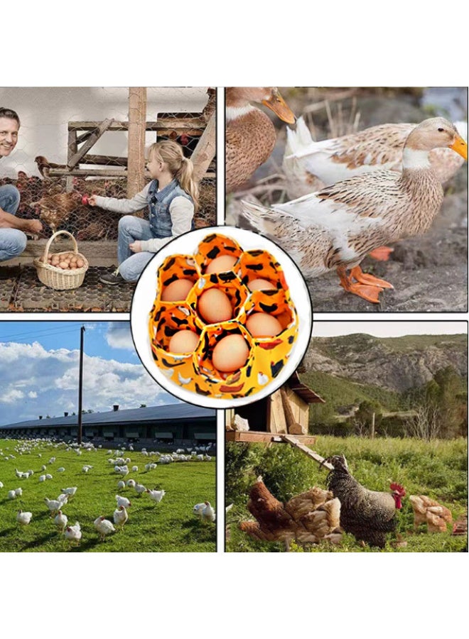 Egg Collecting Basket Bag, Gathering Large Egg Holder with 7 Pouches, Durable Canvas Apron Collector Container Baskets - Image 4