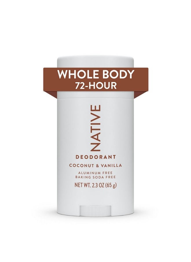 native - Native Whole Body Deodorant Stick Contains Naturally Derived Ingredients, Deodorant for Men and Women | 72 Hour Odor Protection, Aluminum Free with Coconut Oil and Shea Butter | Coconut & Vanilla - Image 1
