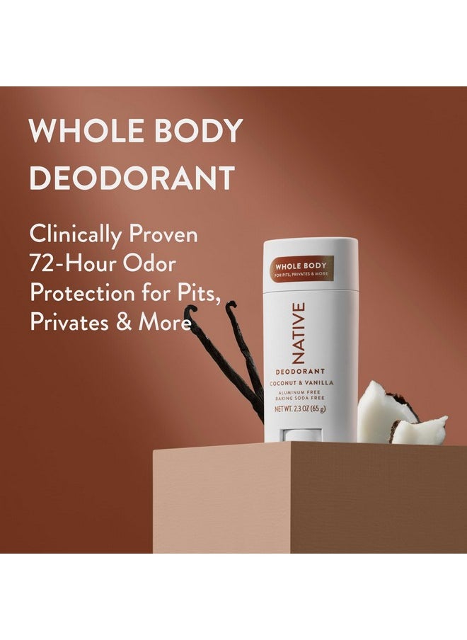 native - Native Whole Body Deodorant Stick Contains Naturally Derived Ingredients, Deodorant for Men and Women | 72 Hour Odor Protection, Aluminum Free with Coconut Oil and Shea Butter | Coconut & Vanilla - Image 1