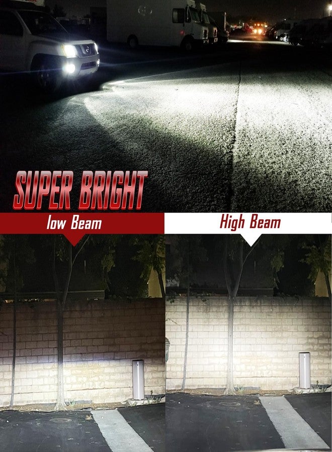 مجموعة مصابيح LED بيضاء فائقة السطوع من MNWHUC لسيارة فورد رينجر موديلات 2001-2011، تتضمن 4 مصابيح LED بيضاء فائقة السطوع، منها 9007 للضوء العالي والمنخفض و9145 و9005 لمصابيح الضباب، سهلة التركيب والتشغيل، عبوة من 4 قطع - Image 5