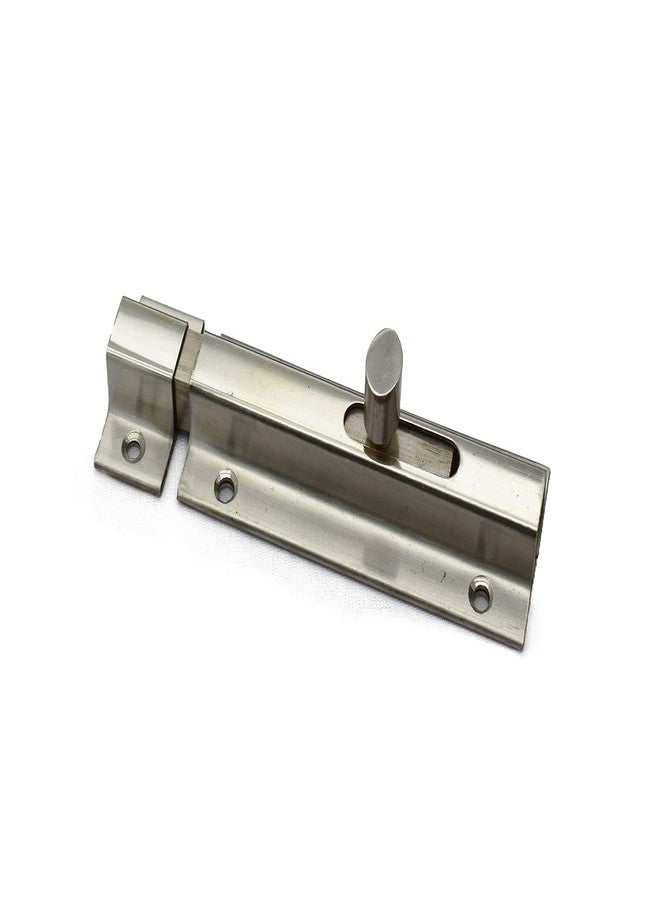 RAB Baby Latch Stainless Steel Sliding Lock for Door Windows Pack Of 6 (Code:- GLNC Baby Latch Oval KNOB 12MM CHORAS, Size:-3") - Image 1