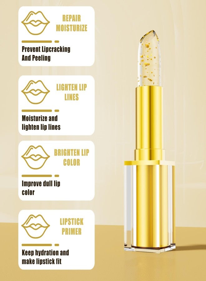 Tiejdhr Color Changing Lipstick, Long-Lasting Moisturizing Formula, Gold Crystal Ph Lipstick Color Changing Kiss-Proof Magic Lip Glossy Shine Lip Gloss for Women (Silver) - Image 5