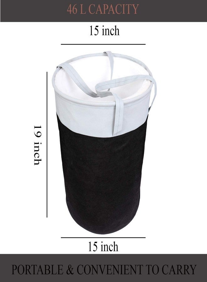 ABBASI Laundry Hamper Extra Large & Tall Collapsible Laundry Basket with Waterproof Coating Dirty Clothes Storage Baskets with Handles Foldable Toy Laundry Bag (pack of 4, Black & Grey) - Image 4