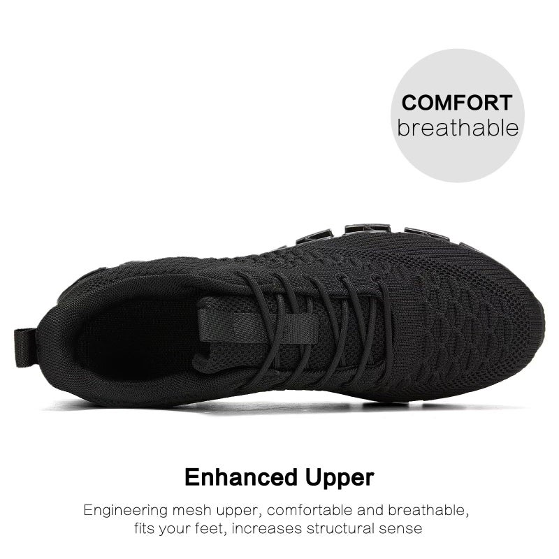 Kvovzo Mens Walking Running Shoes Blade Tennis Casual Fashion Sneakers Lace up Comfortable Non Slip Work Sport Athletic Trainers - Image 5