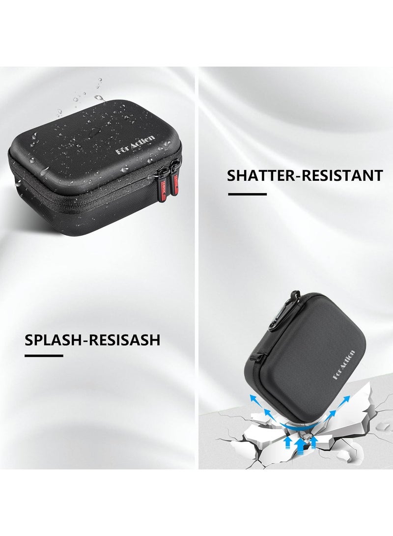 عام حقيبة حمل كاميرا DJI Osmo Action 4 / Action 3 القياسية كومبو DJI Osmo 4 / Action 3 القياسية حقيبة حمل الكاميرا الكومبو من جلد البولي يوريثان للسفر والتخزين متوافقة مع ملحقات DJI Osmo Action 4 / Acti - Image 4