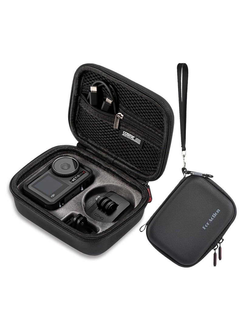 عام حقيبة حمل كاميرا DJI Osmo Action 4 / Action 3 القياسية كومبو DJI Osmo 4 / Action 3 القياسية حقيبة حمل الكاميرا الكومبو من جلد البولي يوريثان للسفر والتخزين متوافقة مع ملحقات DJI Osmo Action 4 / Acti - Image 1