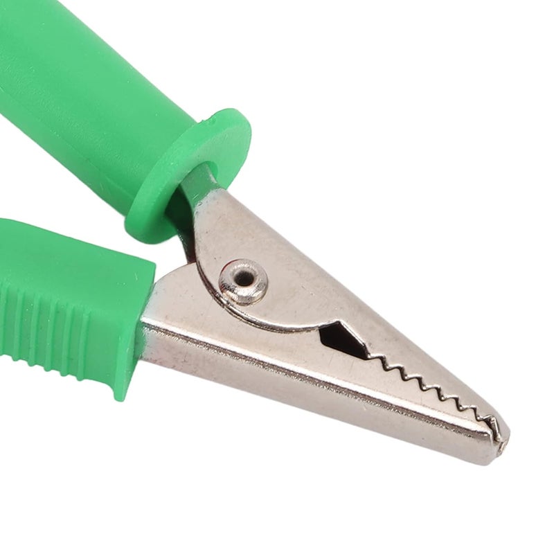 مشبك تمساح معزول أخضر محطة اختبار 10 قطع نحاس PVC فتحة 5 مم مقبس 4 مم لشحن بطارية السيارة اختبار تجريبي - Image 4