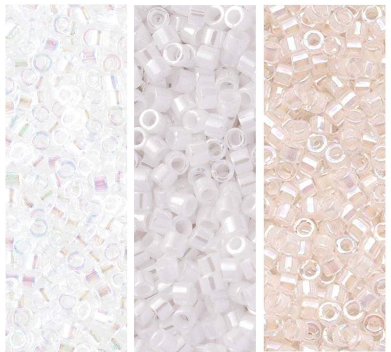 Miyuki Delica Seed Beads Bundle Size 110 DB051 DB052 DB2013 Tubes of 72 Grams ea