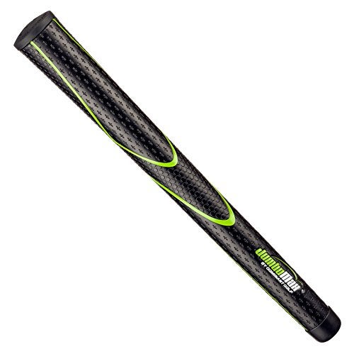 JumboMax Pack of 1 Tour Series Golf Grips - Black with Lime Green Trim Standard Jumbo (+1/8) - Image 1