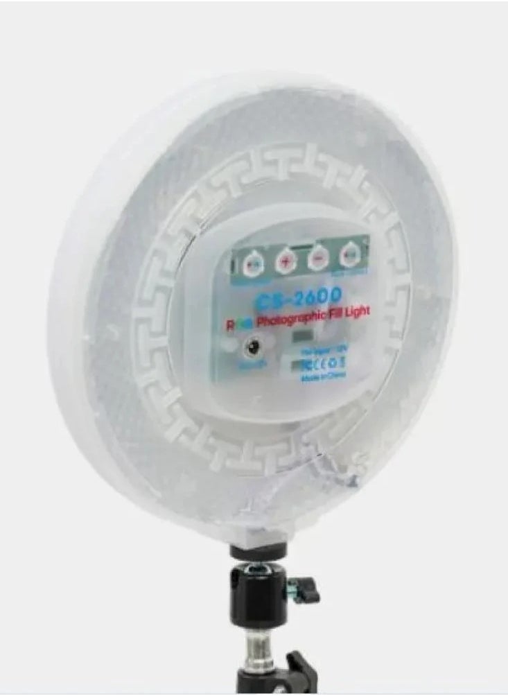 RGB - CS-2600 RGB LED Live Streaming Lamp And Photographic Fill Light For Tiktok Live Reels And For Vlogging - Image 1