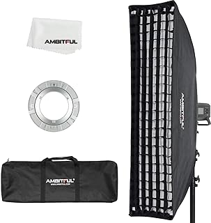 AMBITFUL AMBITFUL FW30x120 30x120cm Strip Honeycomb Grid Bowens softbox, with Honeycomb Grid + Carrying Bag, for Bowens Mount - Image 1
