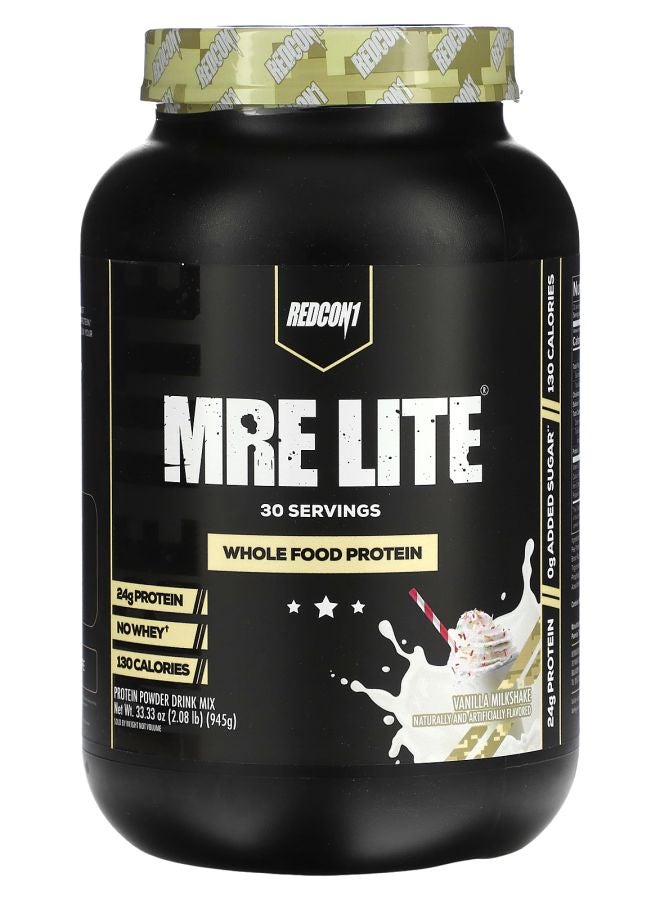 REDCON1 MRE Lite Whole Food Protein Vanilla Milkshake 2.08 lbs (945 g) - Image 1