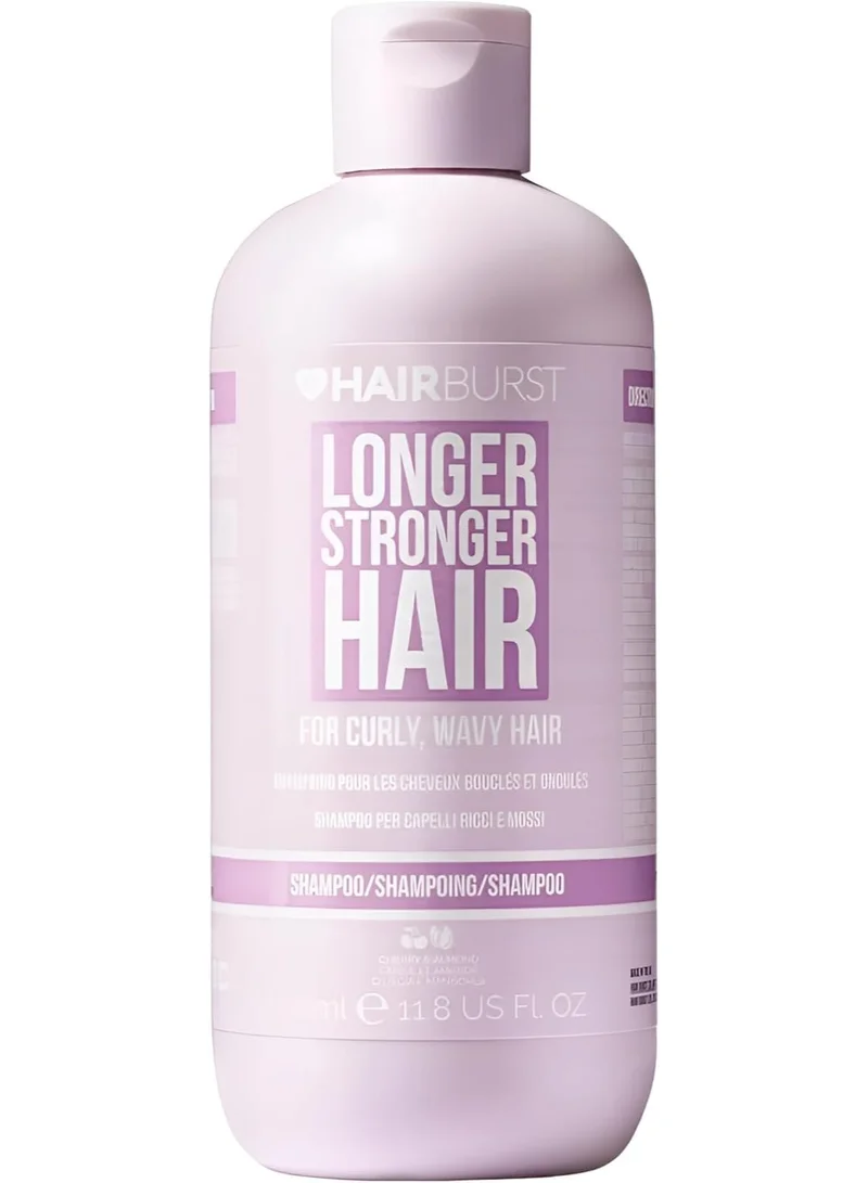 HAIR BURST Wavy & Curly Hair Shampoo — Sulfate, SLS, Paraben Free, CGM Approved - Nourishing Amino Acids, Almond Extract & Cherry Oil - Curl Enhancing, Frizz Control & Moisturising