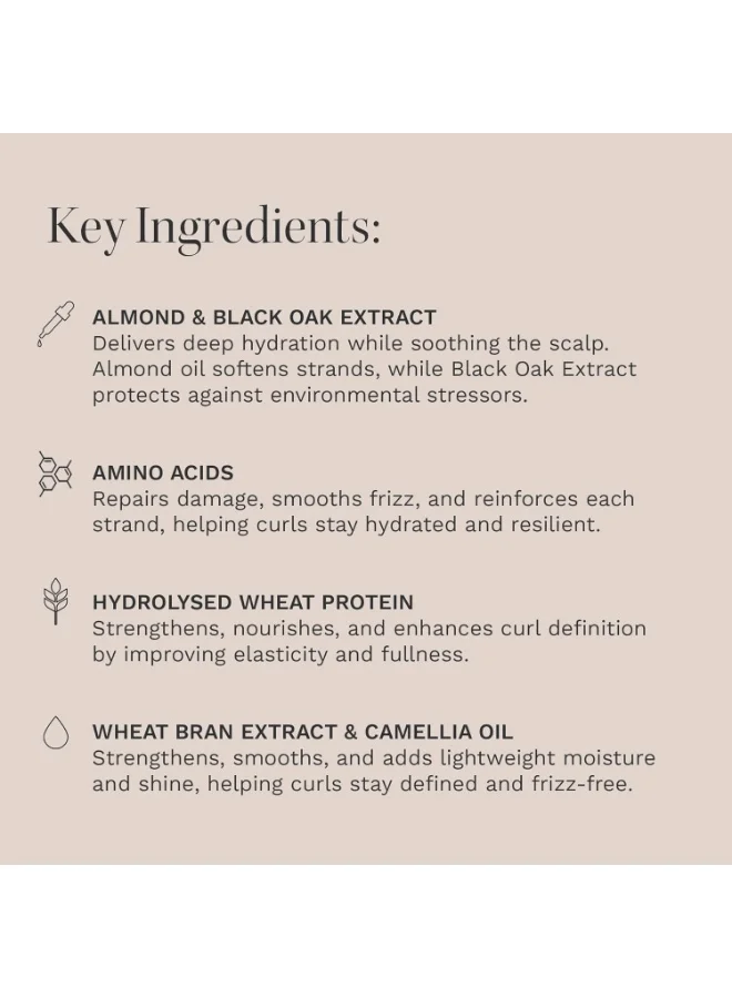 HAIR BURST Wavy & Curly Hair Shampoo — Sulfate, SLS, Paraben Free, CGM Approved - Nourishing Amino Acids, Almond Extract & Cherry Oil - Curl Enhancing, Frizz Control & Moisturising