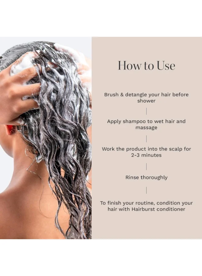 HAIR BURST Wavy & Curly Hair Shampoo — Sulfate, SLS, Paraben Free, CGM Approved - Nourishing Amino Acids, Almond Extract & Cherry Oil - Curl Enhancing, Frizz Control & Moisturising
