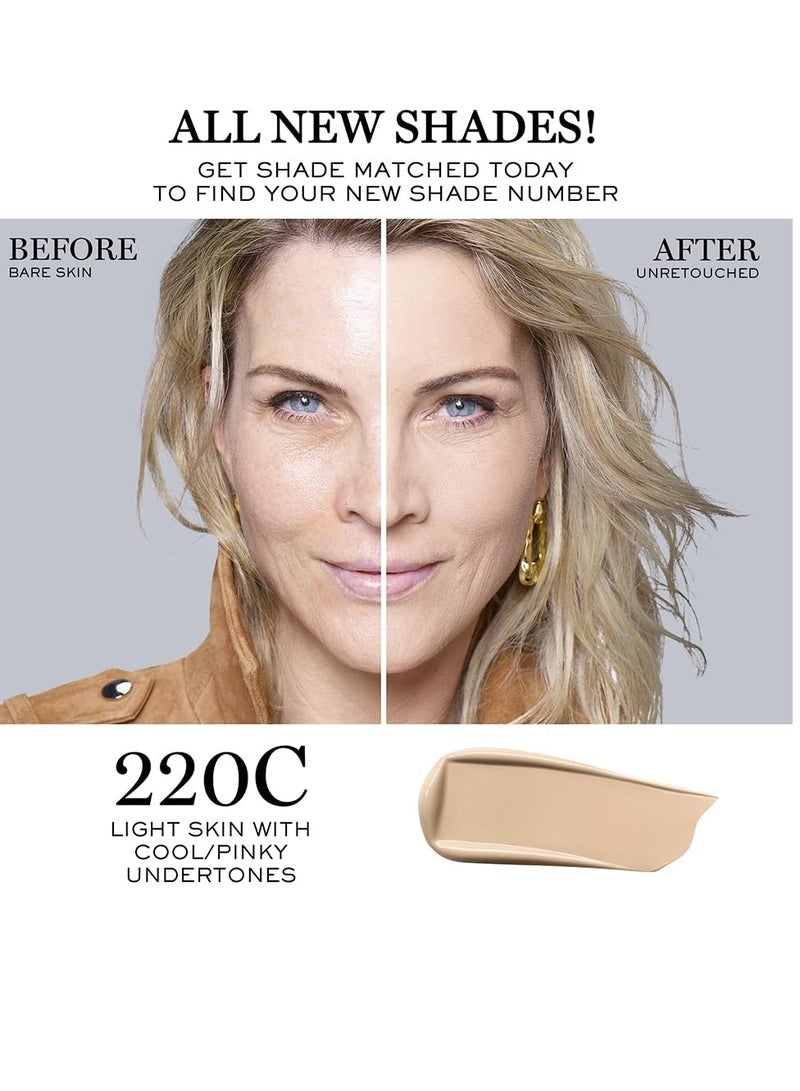LANCOME Teint Idole Ultra Wear Buildable Full Coverage Foundation - Longwearing & Waterproof - Natural Matte Finish 220C: For Light Skin With Cool/Pinky Undertones - Image 4
