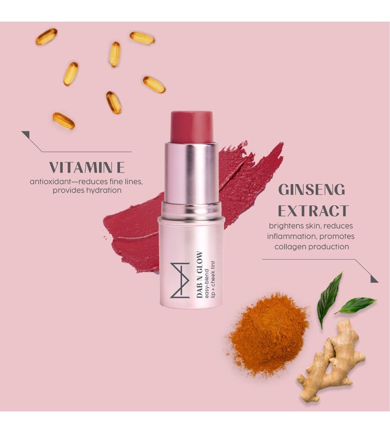 House Of Makeup Dab N Glow Lip Tint | Pigmented Blusher For Face Makeup | Creamy, Easy-Blend | For All Women | Multi-Use Tint for Cheeks And Lips | 8 gms | Burnt Rose - Image 5