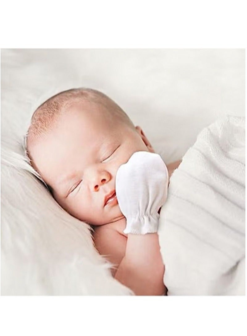 4 Pairs Of Baby Anti-Scratch Gloves, Elastic Adjustable Cotton Breathable Scratch-Resistant Gloves, Suitable For Boys And Girls 0-12 Months  - Image 3