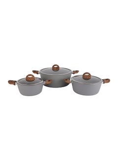 DELCASA Chef Master 10 Piece Non stick Cookware Set With 5 Layer Granite Coating DC2284  - Image 4