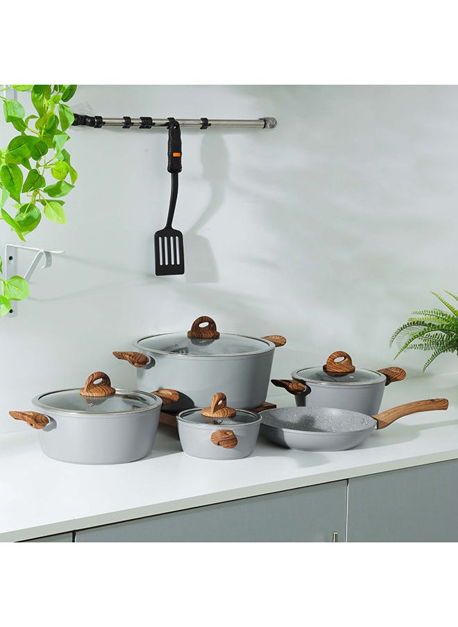 DELCASA - Chef Master 10 Piece Non stick Cookware Set With 5 Layer Granite Coating DC2284 - Image 1