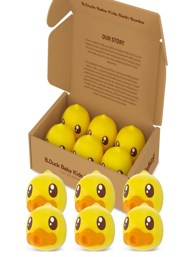 PURITY BABE Bath Bombs for Kids Gift Box, Cute Yellow B Duck Bubble Animal Bath Bomb for Toddler, Large Lush Bathbombs Kit for Children Relaxing Spa Day Easter Birthday Halloween Christmas - Image 1
