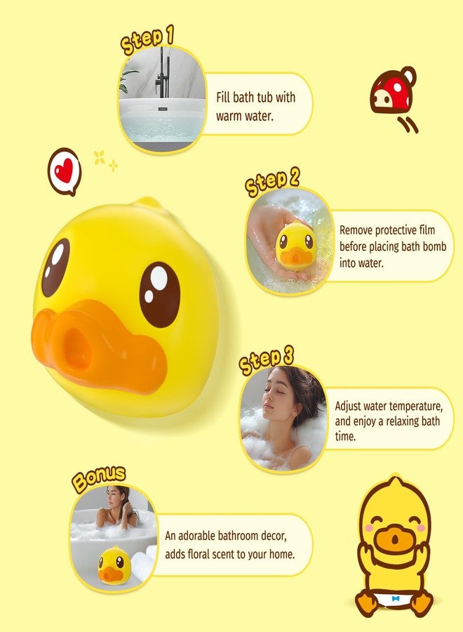 PURITY BABE Bath Bombs for Kids Gift Box, Cute Yellow B Duck Bubble Animal Bath Bomb for Toddler, Large Lush Bathbombs Kit for Children Relaxing Spa Day Easter Birthday Halloween Christmas - Image 3